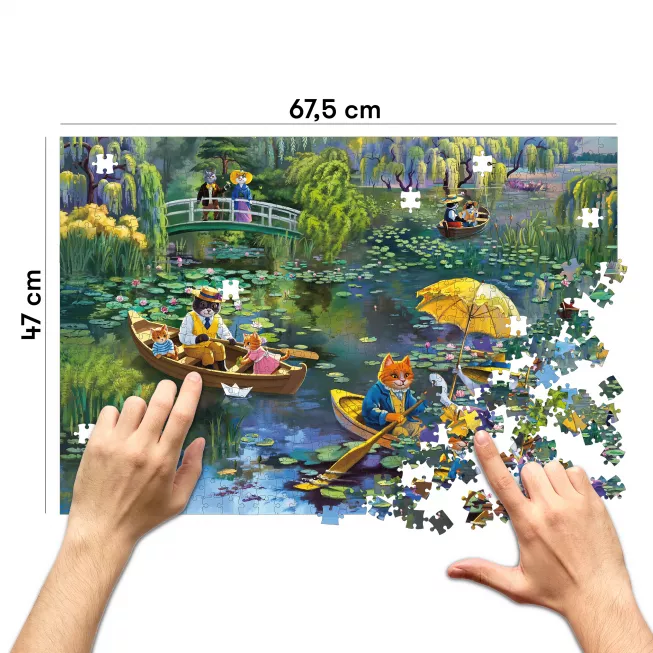 Пазл Котячий сад Моне