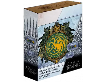 Фігурний дерев'яний пазл Гра Престолів Дім Таргарієнів XL