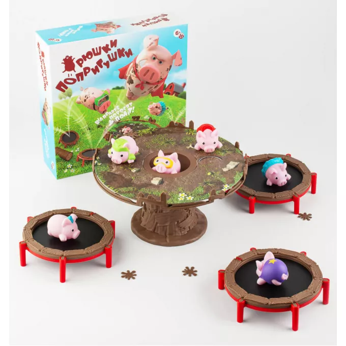 Настільна гра Хрюшки – попригушки (Pigs on Trampolines)