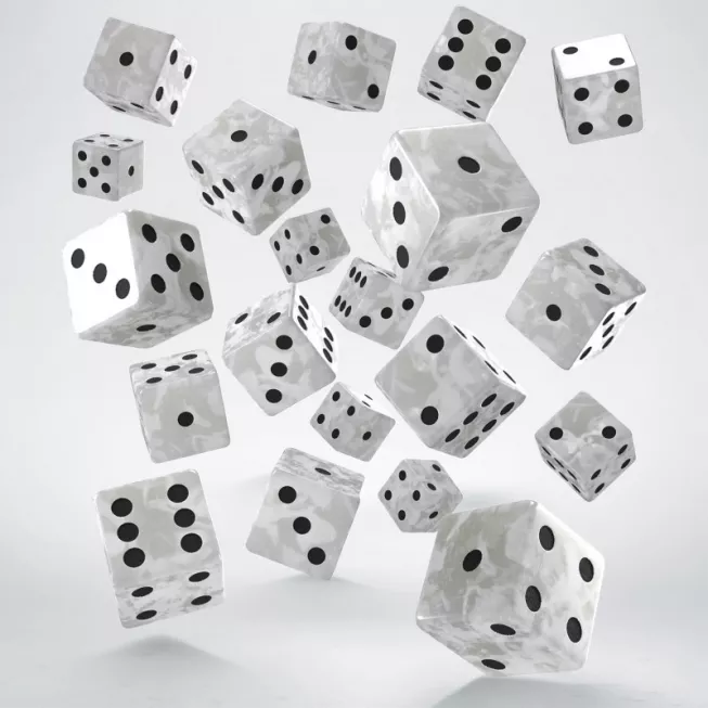 Набір кубиків Full Pack of D6s: Pearl&Black