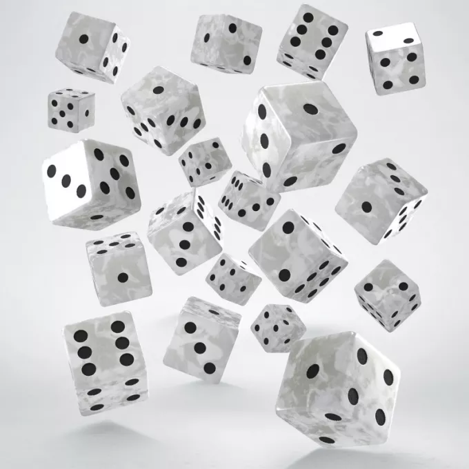 Набір кубиків Full Pack of D6s: Pearl&Black