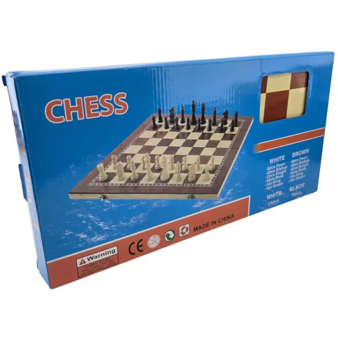 Нарди з шахами і шашками дерев'яні (39х39х2 см)