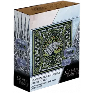 Фігурний дерев'яний пазл Гра Престолів Дім Старків XL
