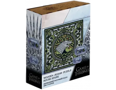 Фігурний дерев'яний пазл Гра Престолів Дім Старків XL