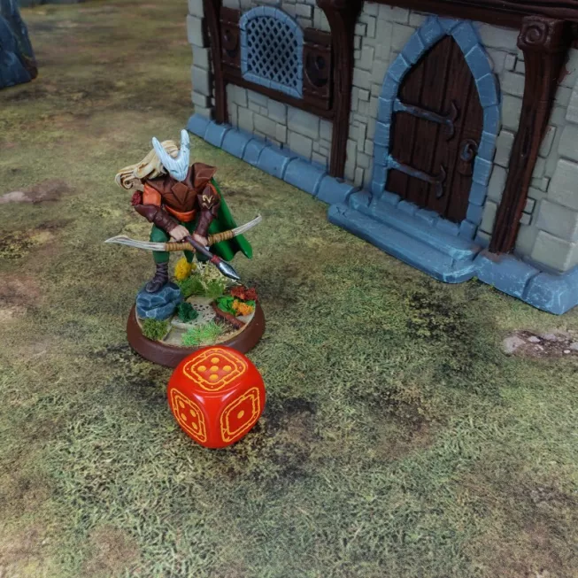 Набір кубиків Crosshairs Compact D6: Cobalt & Red Dice Set