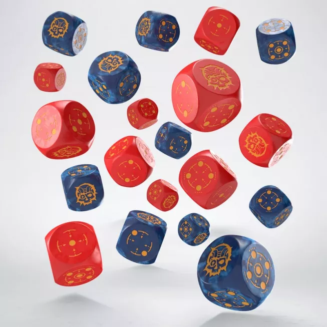 Набір кубиків Crosshairs Compact D6: Cobalt & Red Dice Set