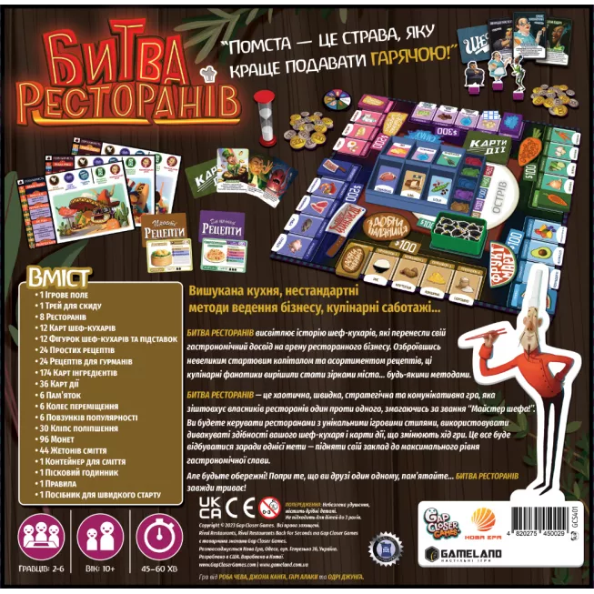 Настільна гра Битва Ресторанів (Rival Restaurants)