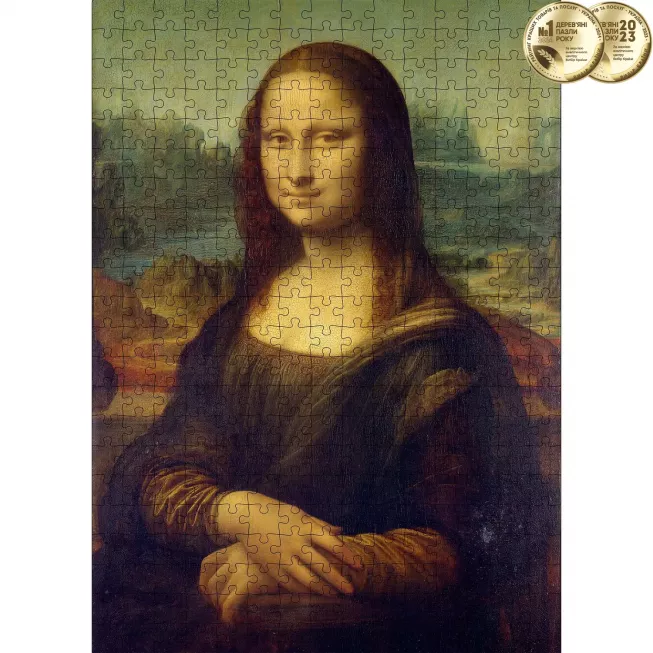 Дерев'яний пазл Мона Ліза (Леонардо да Вінчі) XL