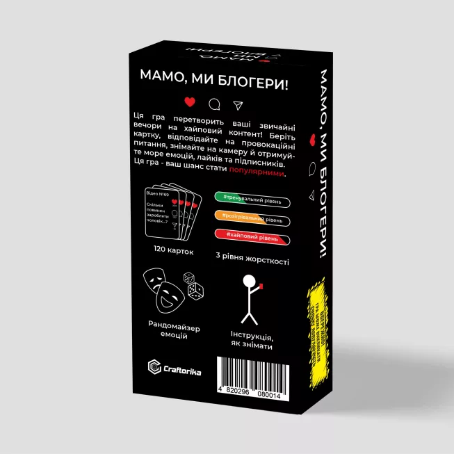 Настільна гра Мамо, ми блогери!