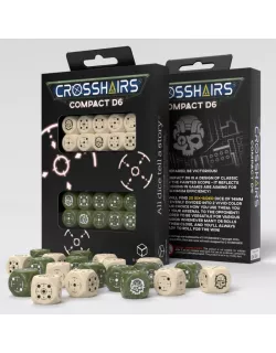 Набір кубиків Crosshairs Compact D6: Beige & Olive Dice Set