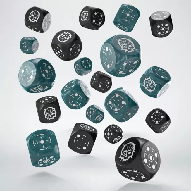 Набір кубиків Crosshairs Compact D6: Stormy & Black Dice Set