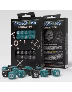 Набір кубиків Crosshairs Compact D6: Stormy & Black Dice Set