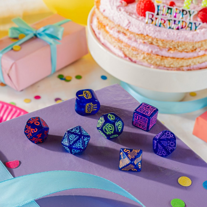 Набір кубиків Happy Birthday Dice Set: Streamers
