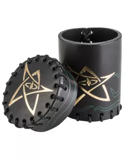Стакан для кубиків Call of Cthulhu Black & green-golden Leather Dice Cup
