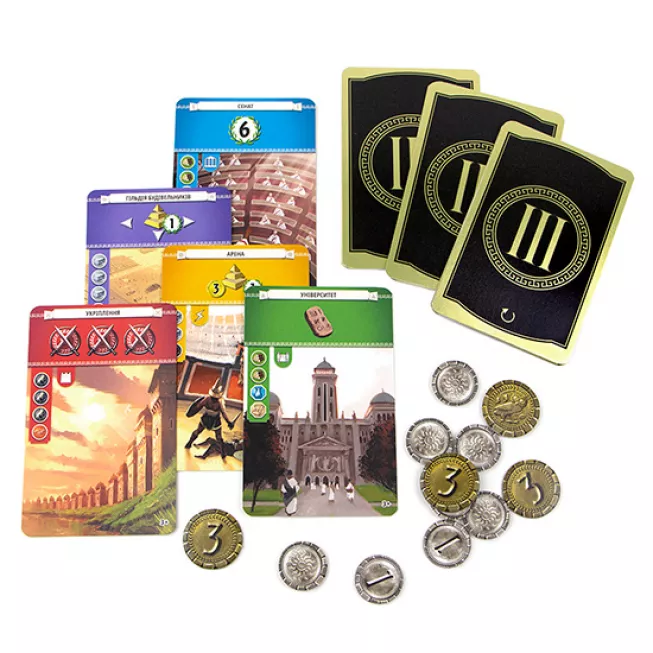 Настільна гра 7 Чудес (7 Wonders) 2-ге видання