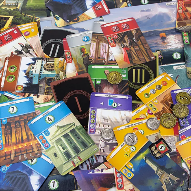 Настільна гра 7 Чудес (7 Wonders) 2-ге видання