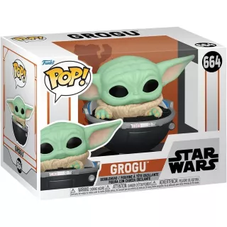 Фігурка Малюк Ґрогу у візочку - Funko POP Star Wars The Mandalorian Grogu in Hover-Pram #664