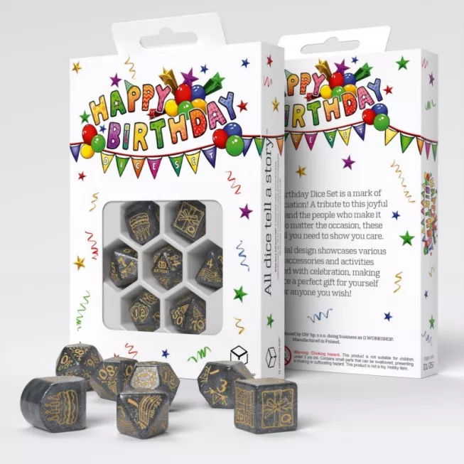 Набір кубиків Happy Birthday Dice Set: Confetti