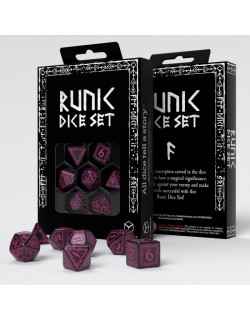 Набір кубиків Runic Shimmering black with magenta Dice Set