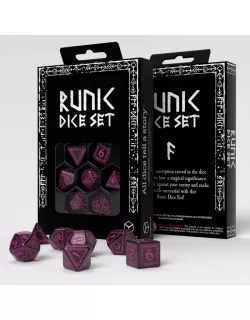 Набір кубиків Runic Shimmering black with magenta Dice Set