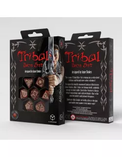 Набір кубиків Tribal Dice Set: Shimmering red & Beige