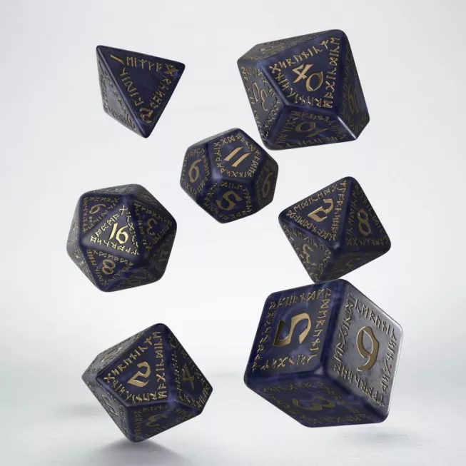 Набір кубиків Runic Mixed-blue & gold Dice Set