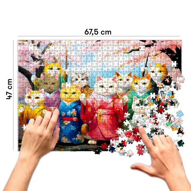 Пазл Котики в кімоно