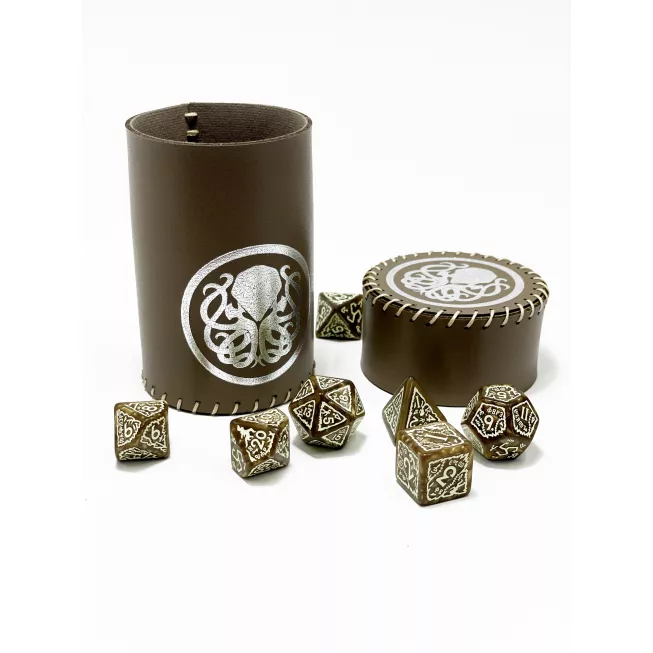 Стакан для кубиків Ктулху коричневий Dice Cup