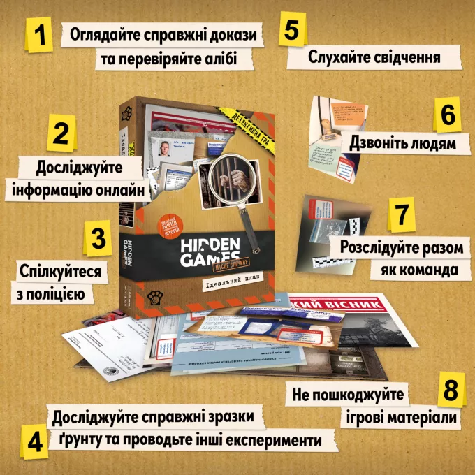 Настільна гра Таємничі історії: Справа 1. Ідеальний план