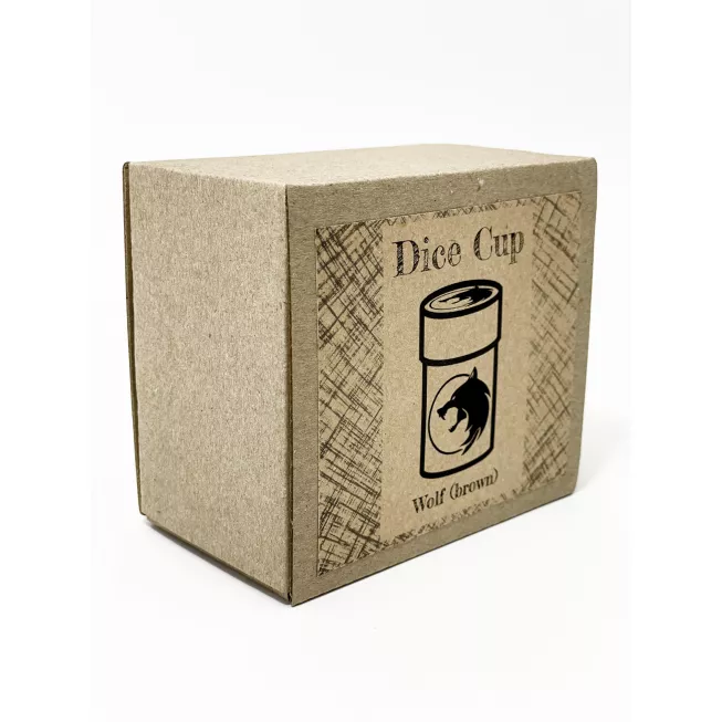 Стакан для кубиків Вовк коричневий Dice Cup