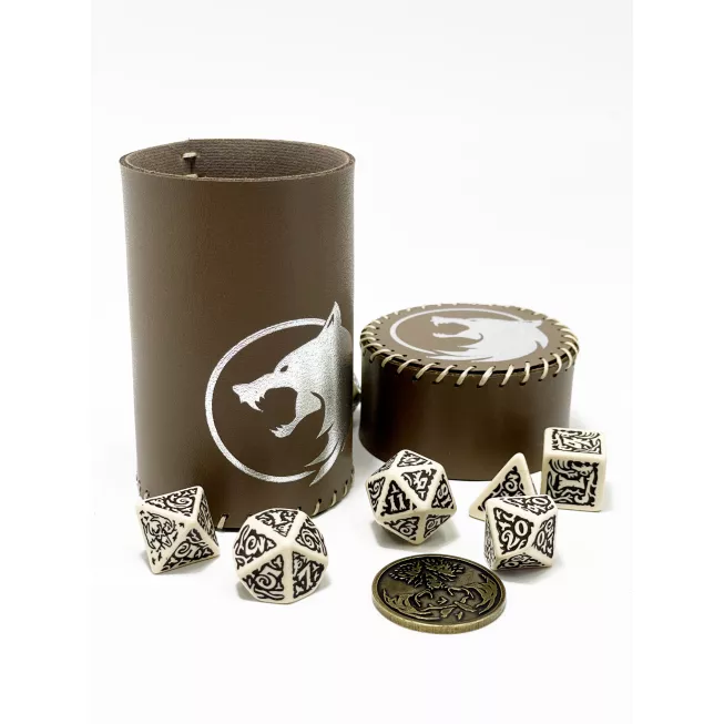 Стакан для кубиків Вовк коричневий Dice Cup