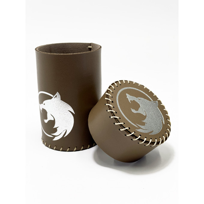 Стакан для кубиків Вовк коричневий Dice Cup