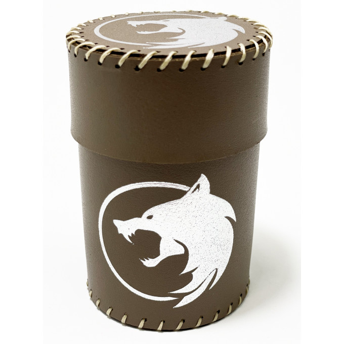 Стакан для кубиків Вовк коричневий Dice Cup
