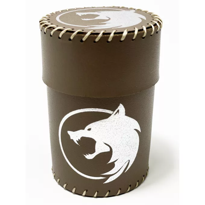 Стакан для кубиків Вовк коричневий Dice Cup