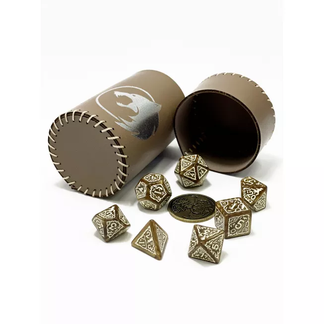 Стакан для кубиків Вовк коричневий Dice Cup