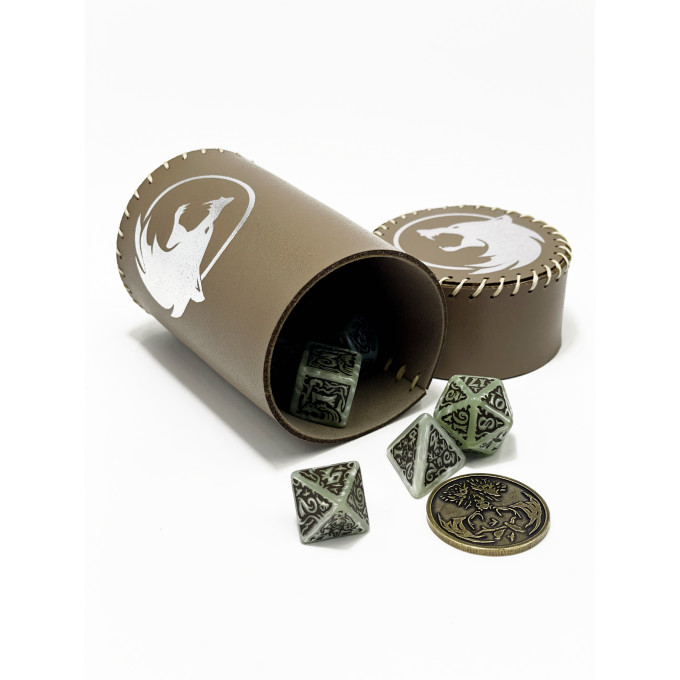 Стакан для кубиків Вовк коричневий Dice Cup