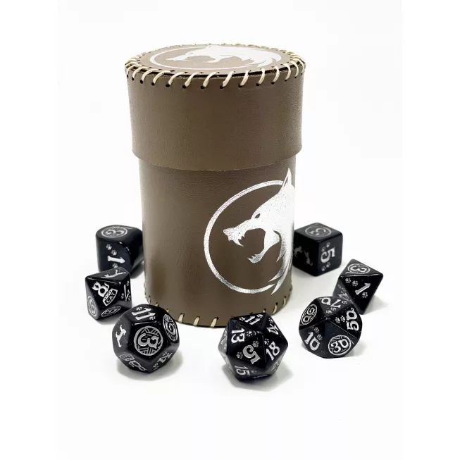 Стакан для кубиків Вовк коричневий Dice Cup