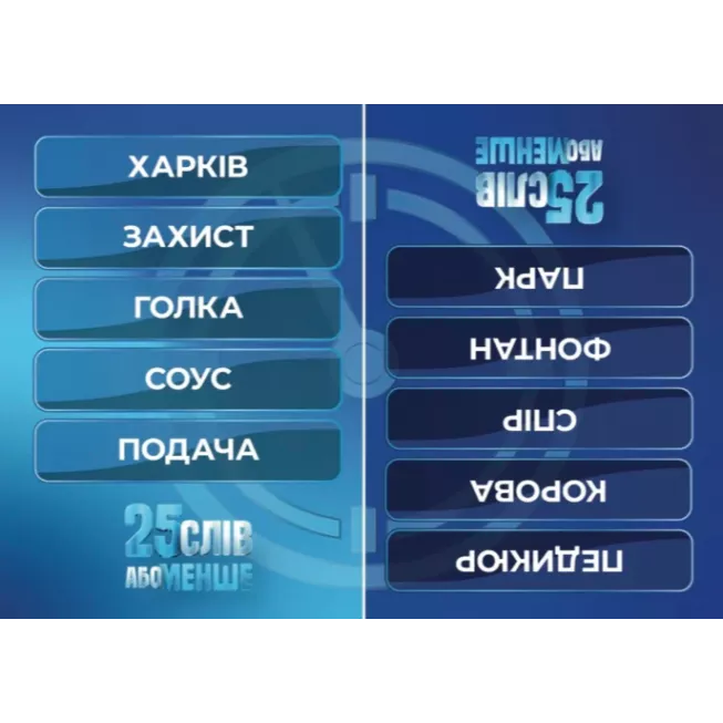 Настільна гра 25 слів або менше
