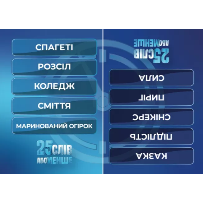 Настільна гра 25 слів або менше