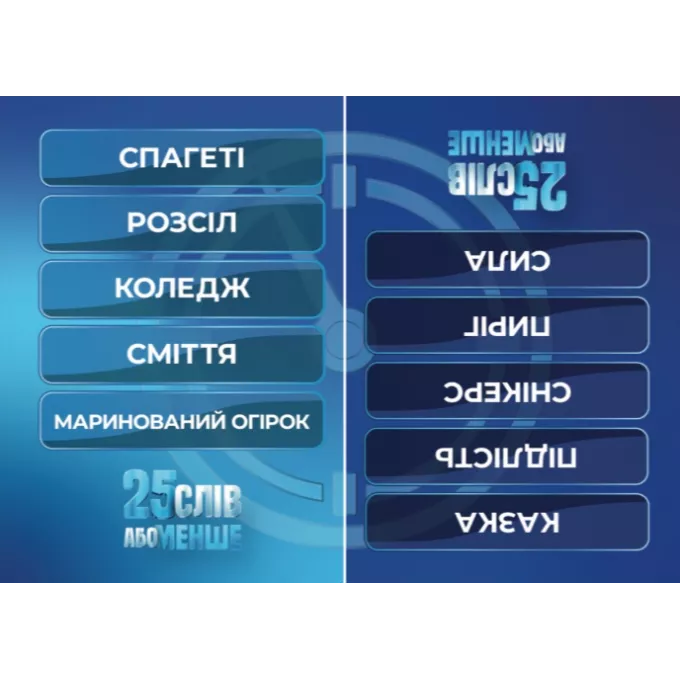 Настільна гра 25 слів або менше