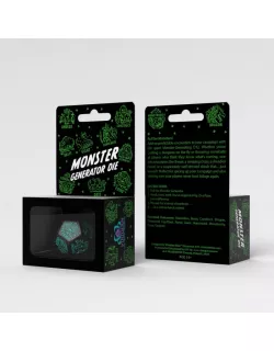 Кубик D12 Monster Generator Die: Black&Turquise (1)