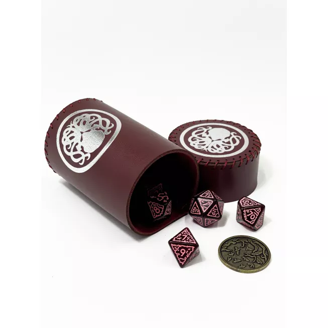 Стакан для кубиків Ктулху бургунді Dice Cup