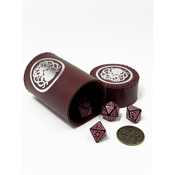 Стакан для кубиків Ктулху бургунді Dice Cup