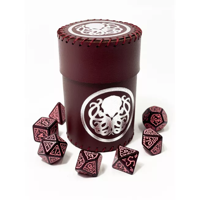 Стакан для кубиків Ктулху бургунді Dice Cup