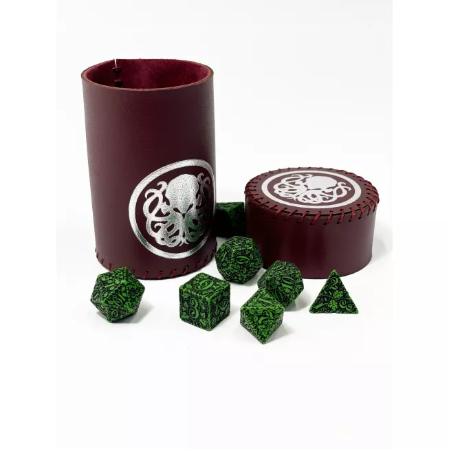 Стакан для кубиків Ктулху бургунді Dice Cup