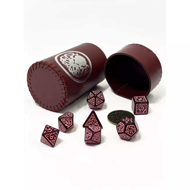 Стакан для кубиків Ктулху бургунді Dice Cup