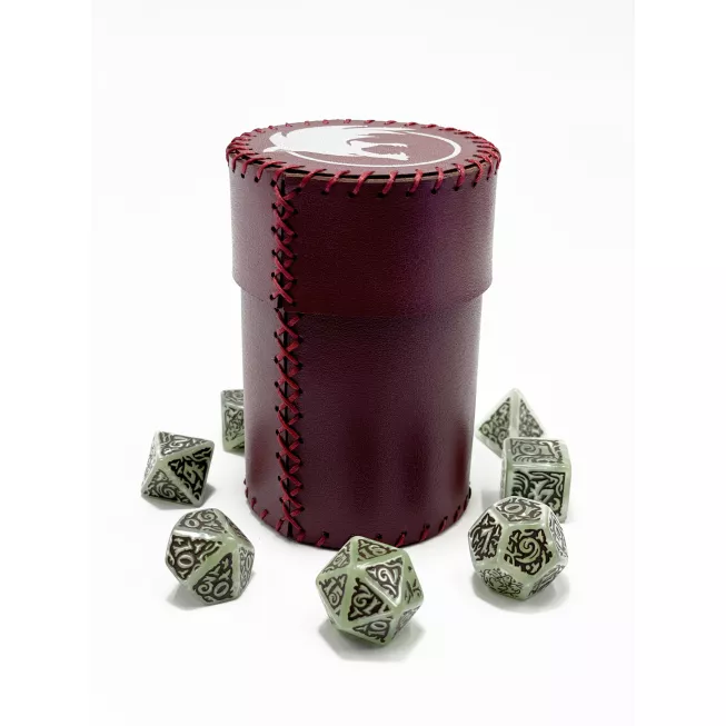 Стакан для кубиків Вовк бургунді Dice Cup