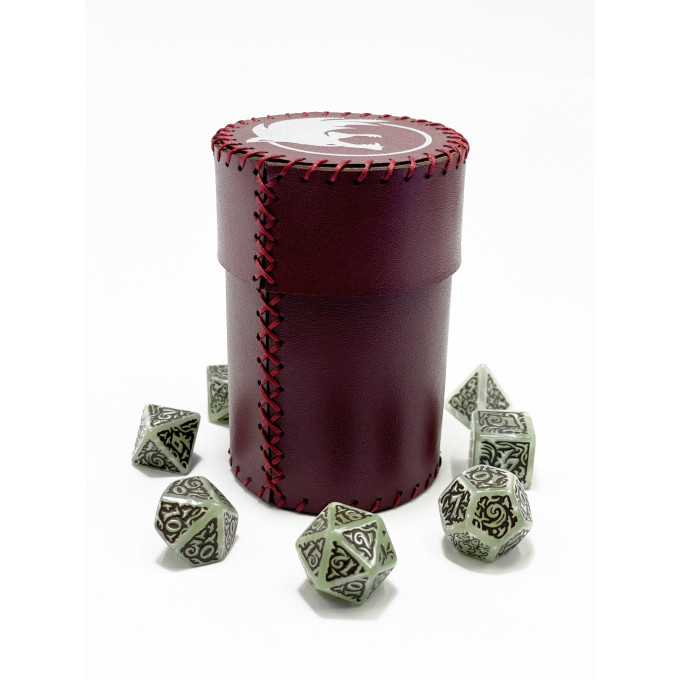Стакан для кубиків Вовк бургунді Dice Cup