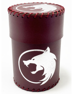 Стакан для кубиків Вовк бургунді Dice Cup