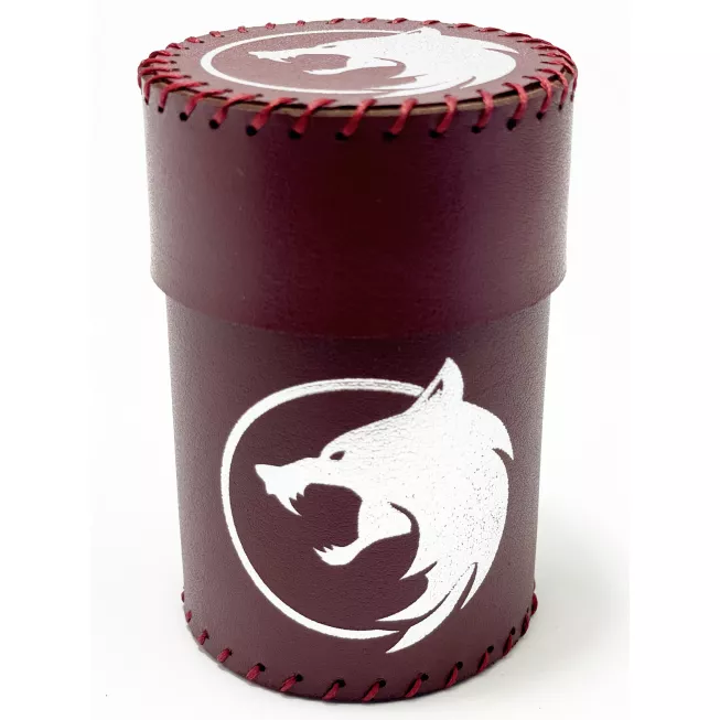 Стакан для кубиків Вовк бургунді Dice Cup